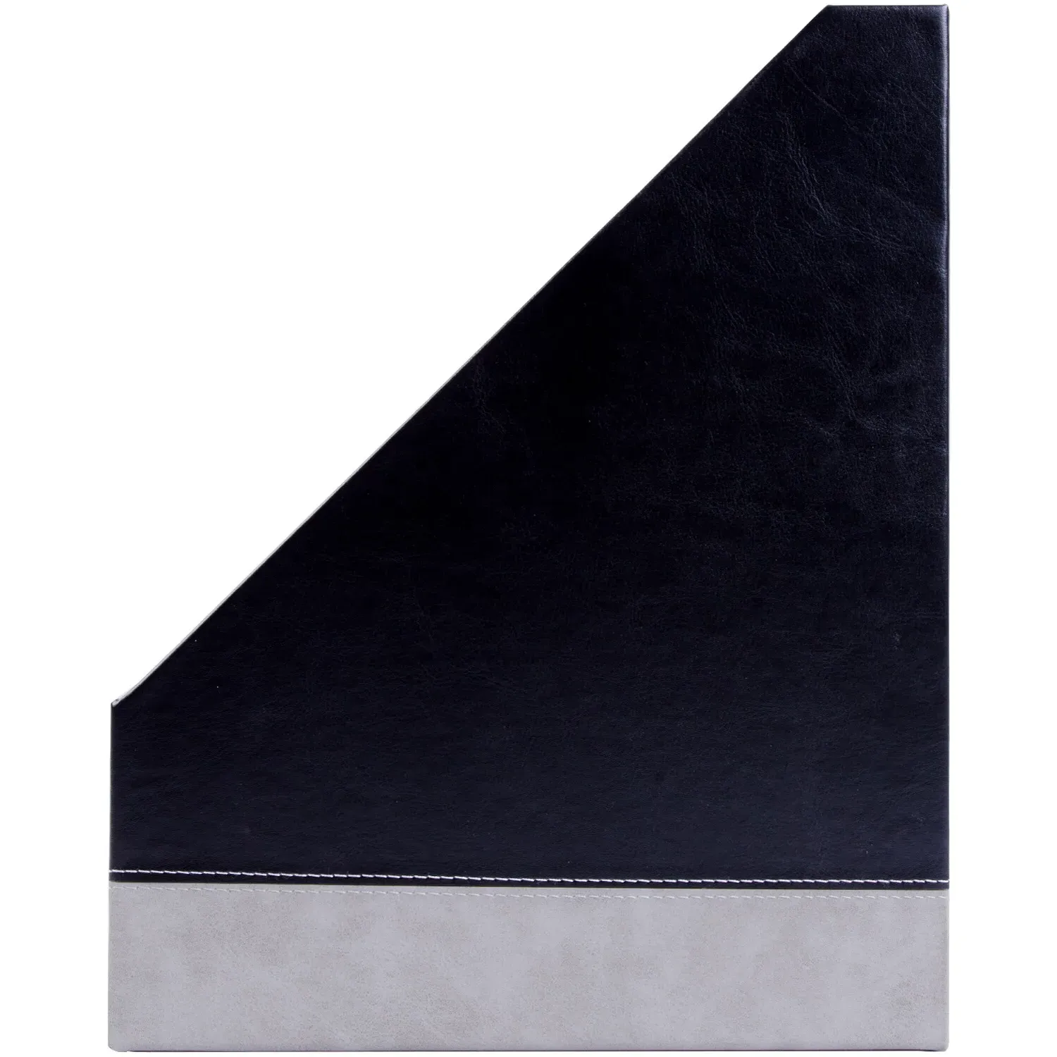 Stitched Magazine File - Black, Grey