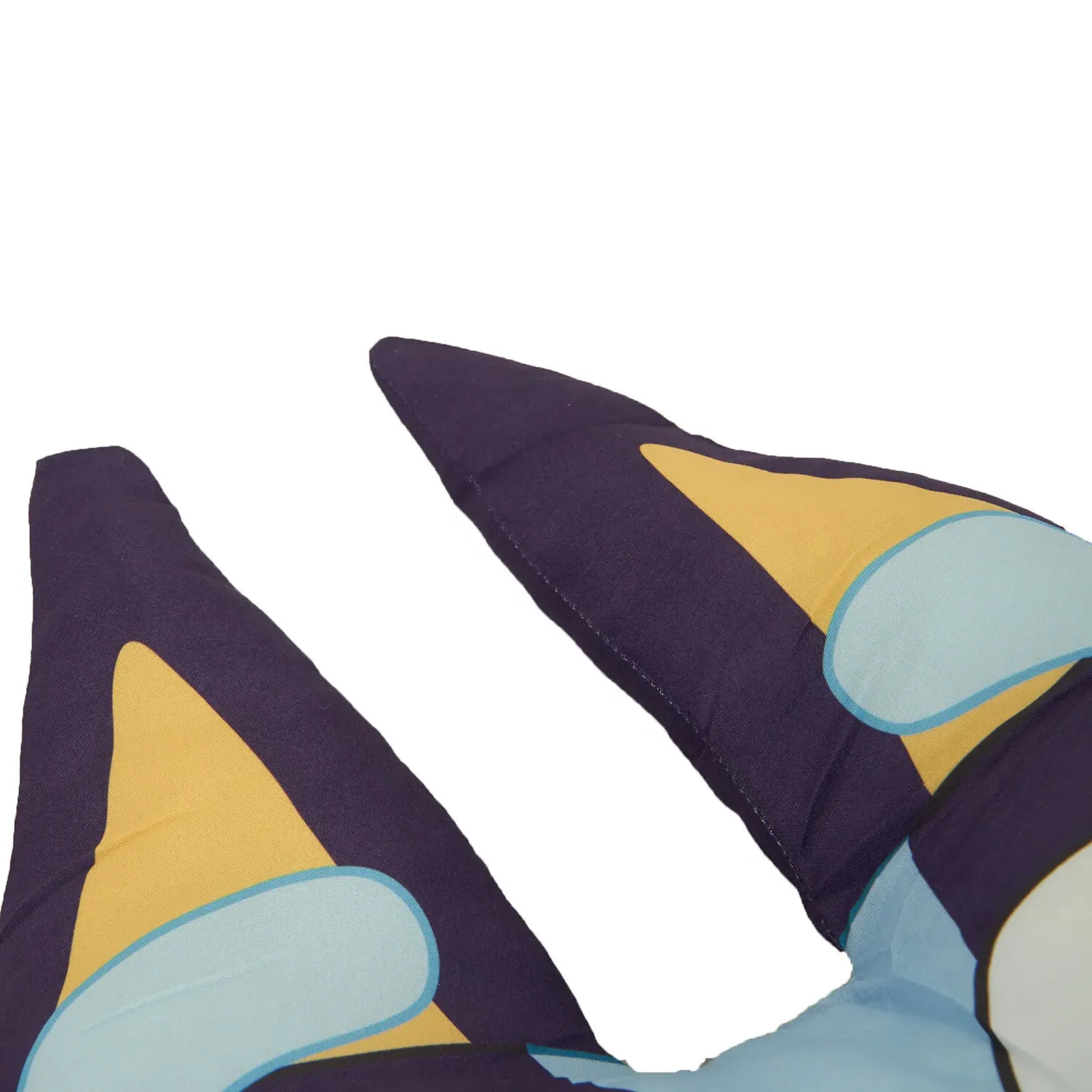 Smile Shaped Cushion with 3D Ears - Blue