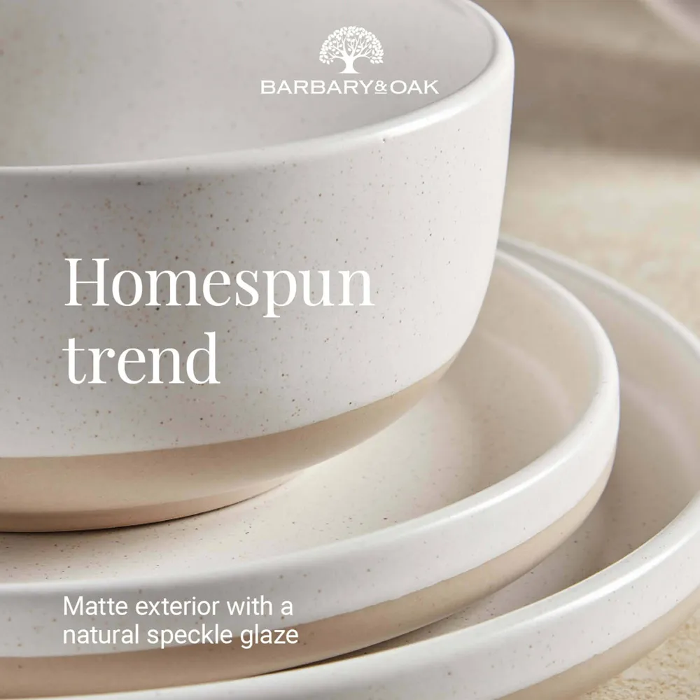 Barbary & Oak Avena 16 Piece Dinner Set - White