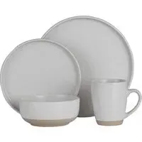 Barbary & Oak Avena 16 Piece Dinner Set - White