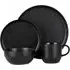 Luna 16 Piece Dinner Set - Black, Stoneware