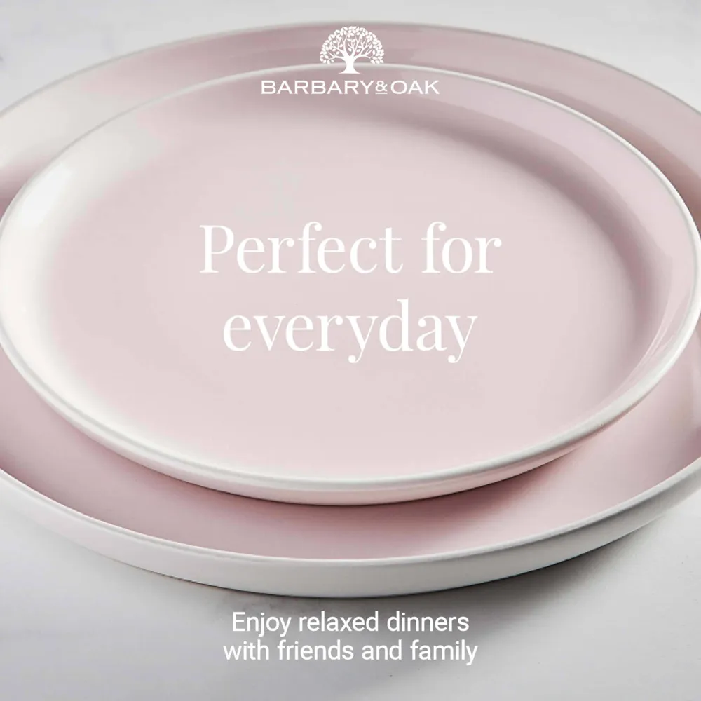 Oslo 16 Piece Dinner Set - Pink, Stoneware