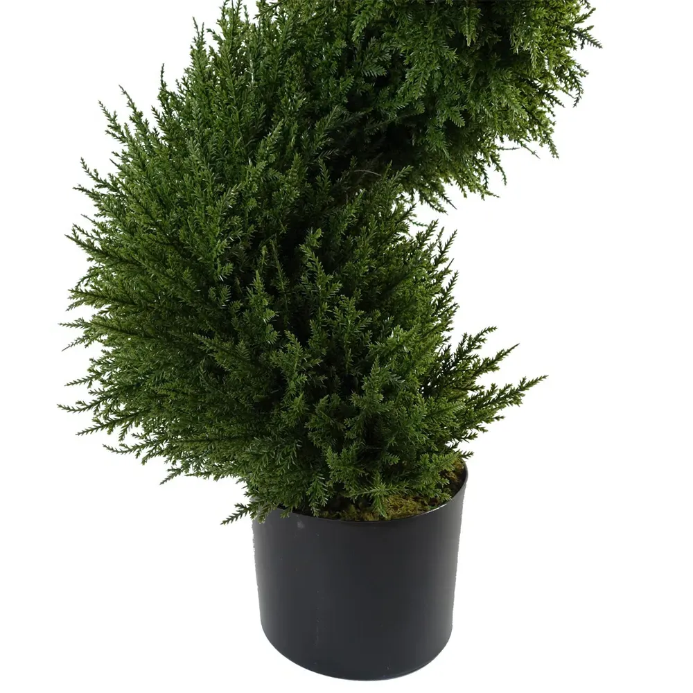 Artificial Cypress Spiral Topiary Tree 120cm - Green