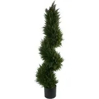 Artificial Cypress Spiral Topiary Tree 120cm - Green