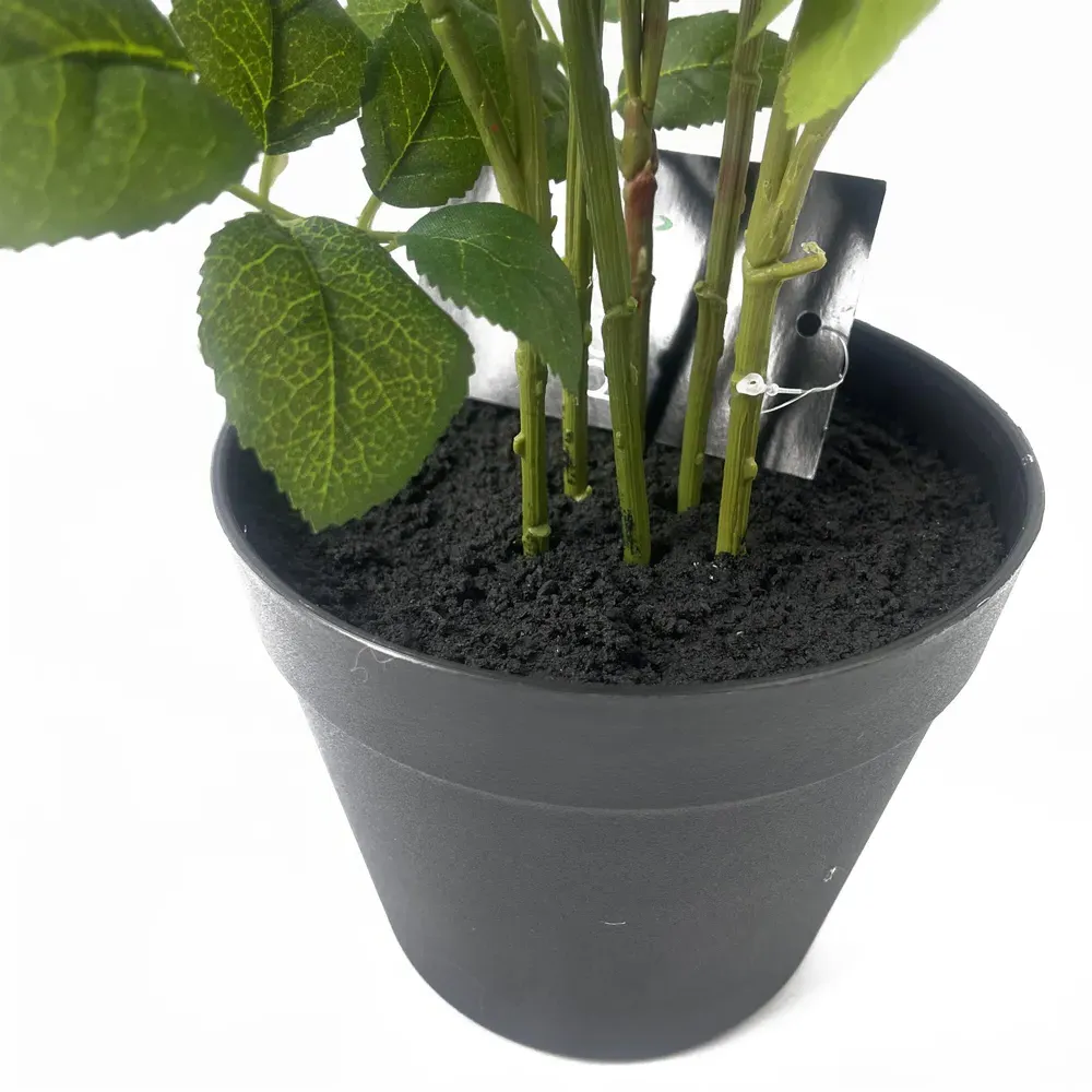 Artificial Rose Plant in Pot - Pink