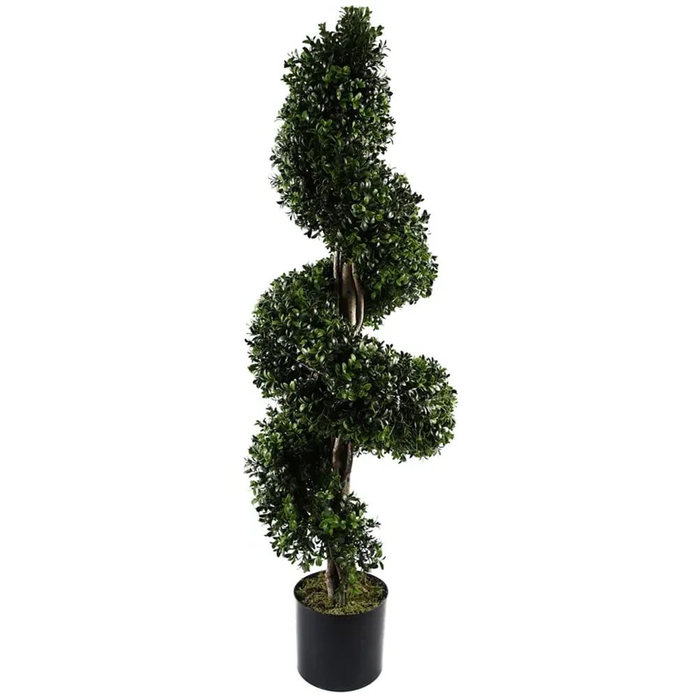 Artificial Spiral Buxus Topiary Tree 120cm - Green