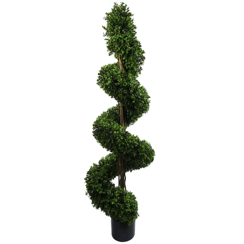 Artificial Spiral Buxus Topiary Tree 150cm - Green
