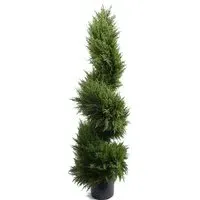 Artificial Spiral Cypress Topiary Tree 120cm - Green