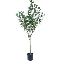 Eucalyptus Artificial Tree in Pot - Green