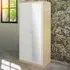2 Door Mirrored Wardrobe - Oak, Cream