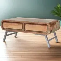 2 Drawer Coffee Table - Brown, Hardwood