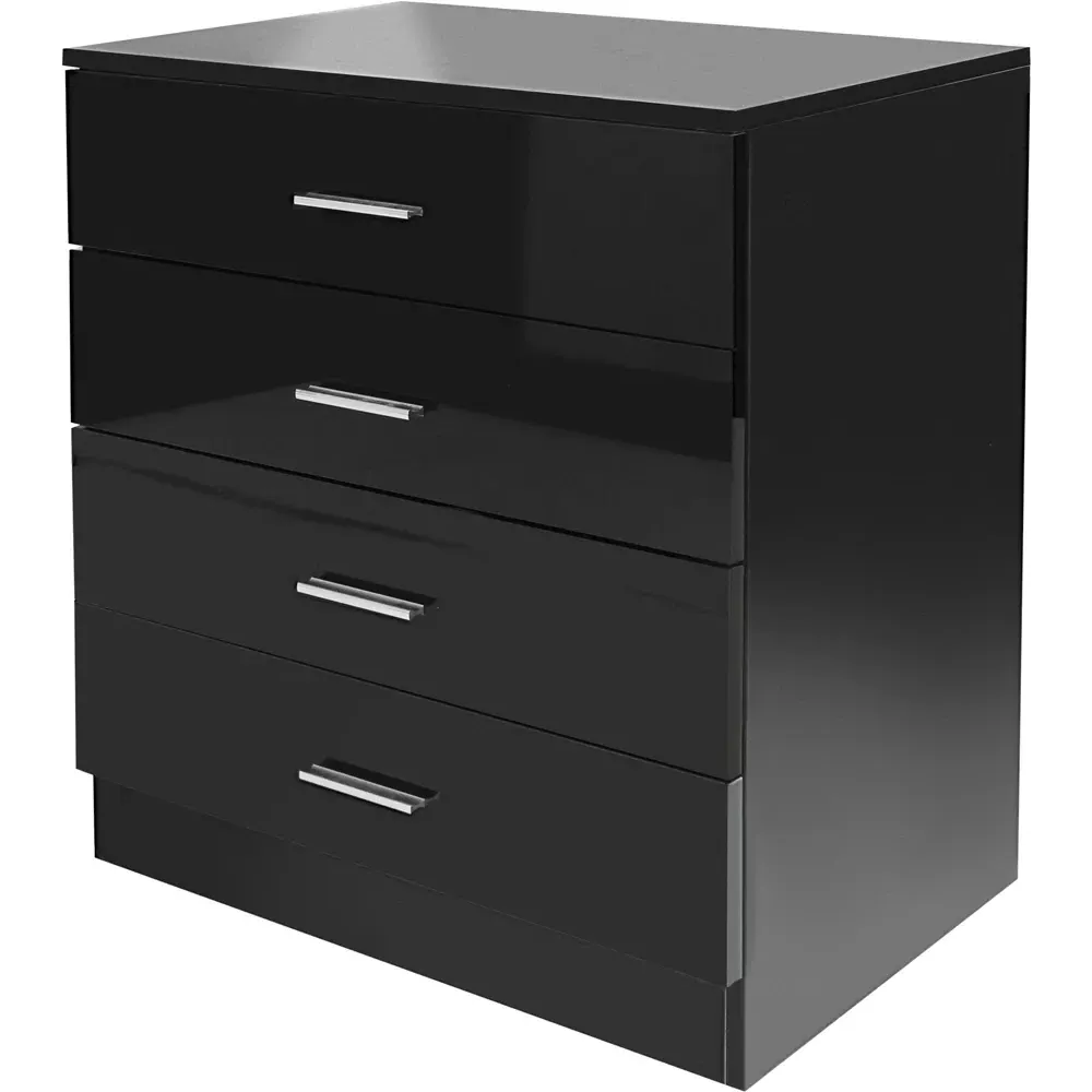 3 Piece Bedroom Furniture Set - Black