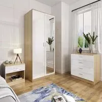 3 Piece Bedroom Furniture Set - Cream