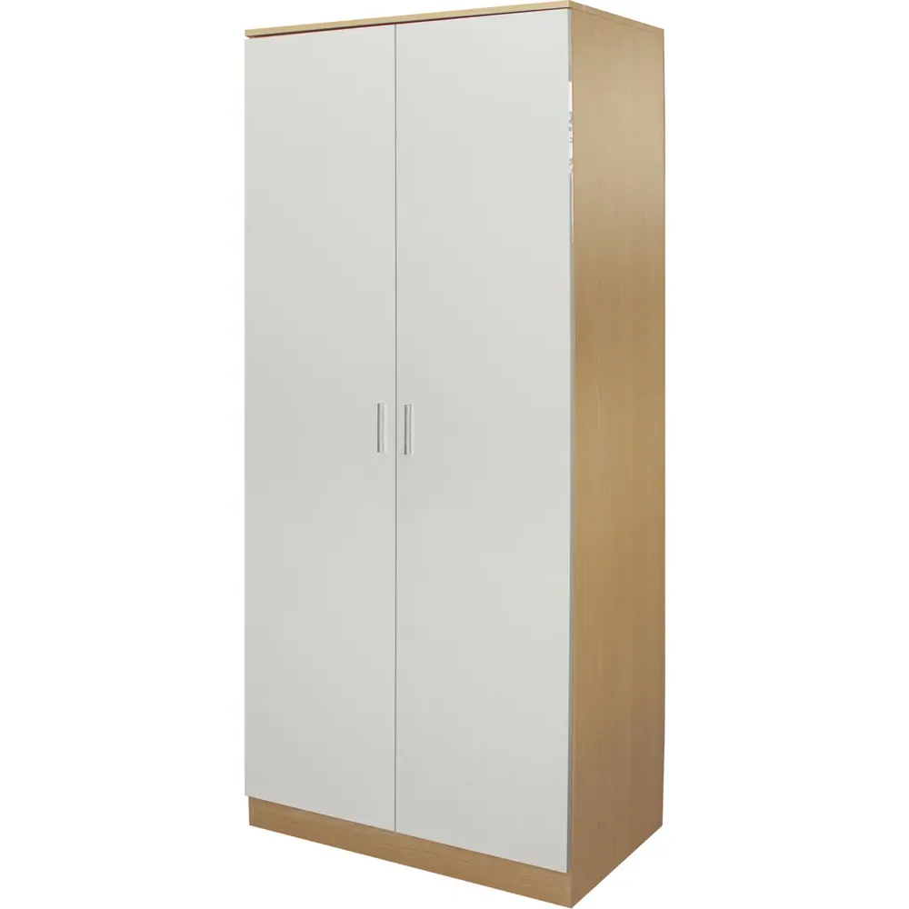 3 Piece Bedroom Furniture Set - Oak, Cream