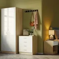 3 Piece Bedroom Furniture Set - White