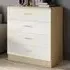 4 Drawer Chest of Drawers - Oak and Cream