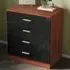4 Drawer Chest of Drawers - Walnut, High Gloss