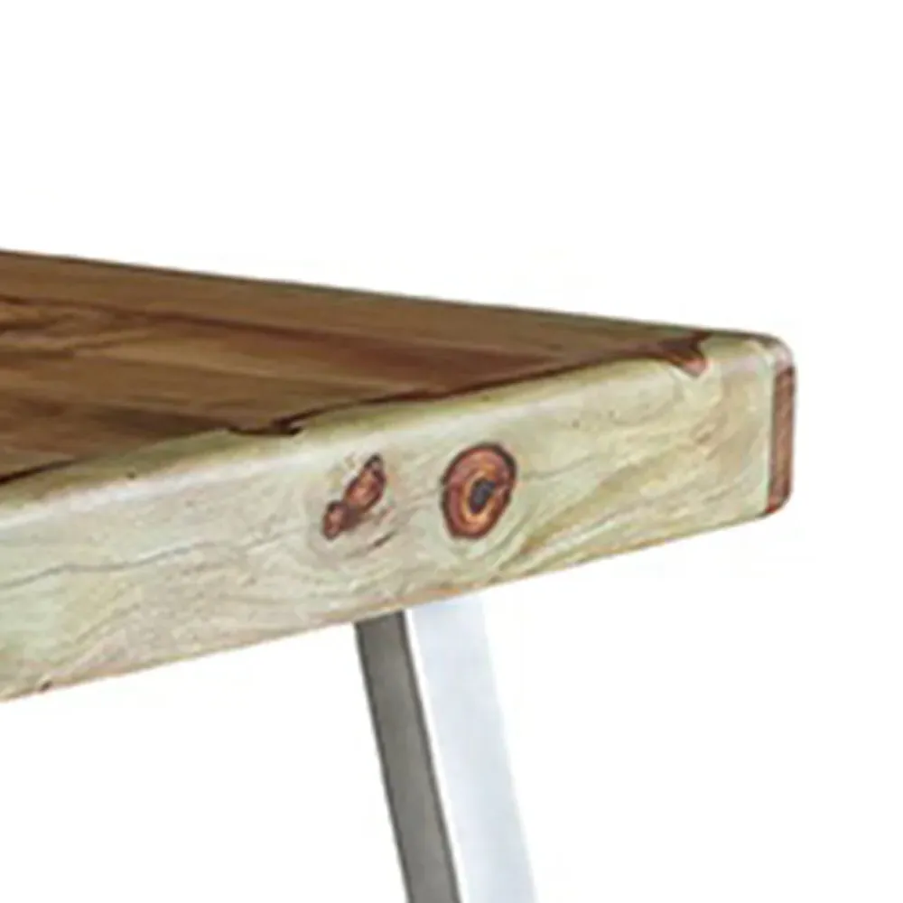 6 Seater Hardwood Dining Table - Brown