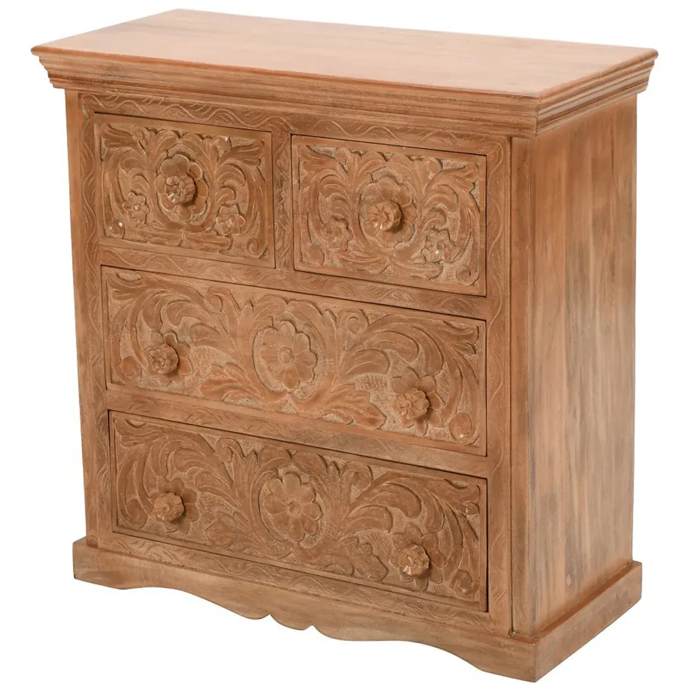 Adair 4 Drawer Chest of Drawers - Brown, Mango Wood