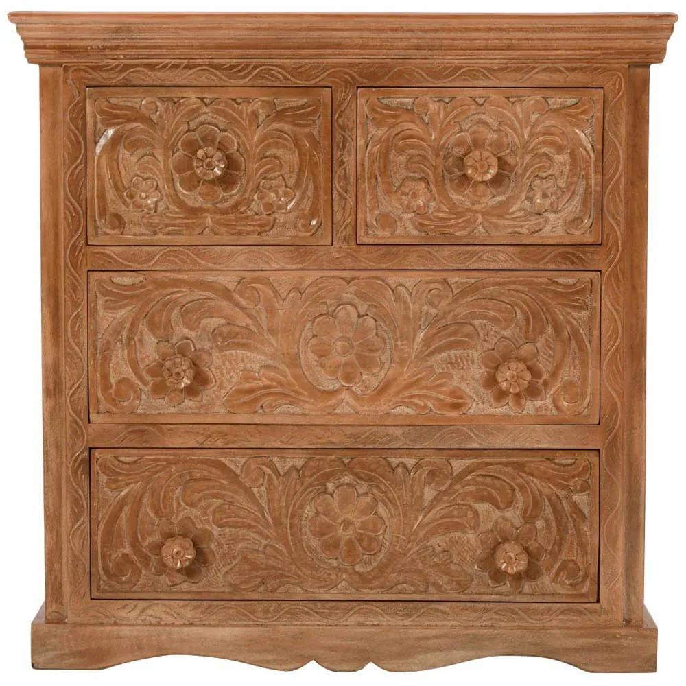 Adair 4 Drawer Chest of Drawers - Brown, Mango Wood