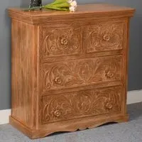 Adair 4 Drawer Chest of Drawers - Brown, Mango Wood