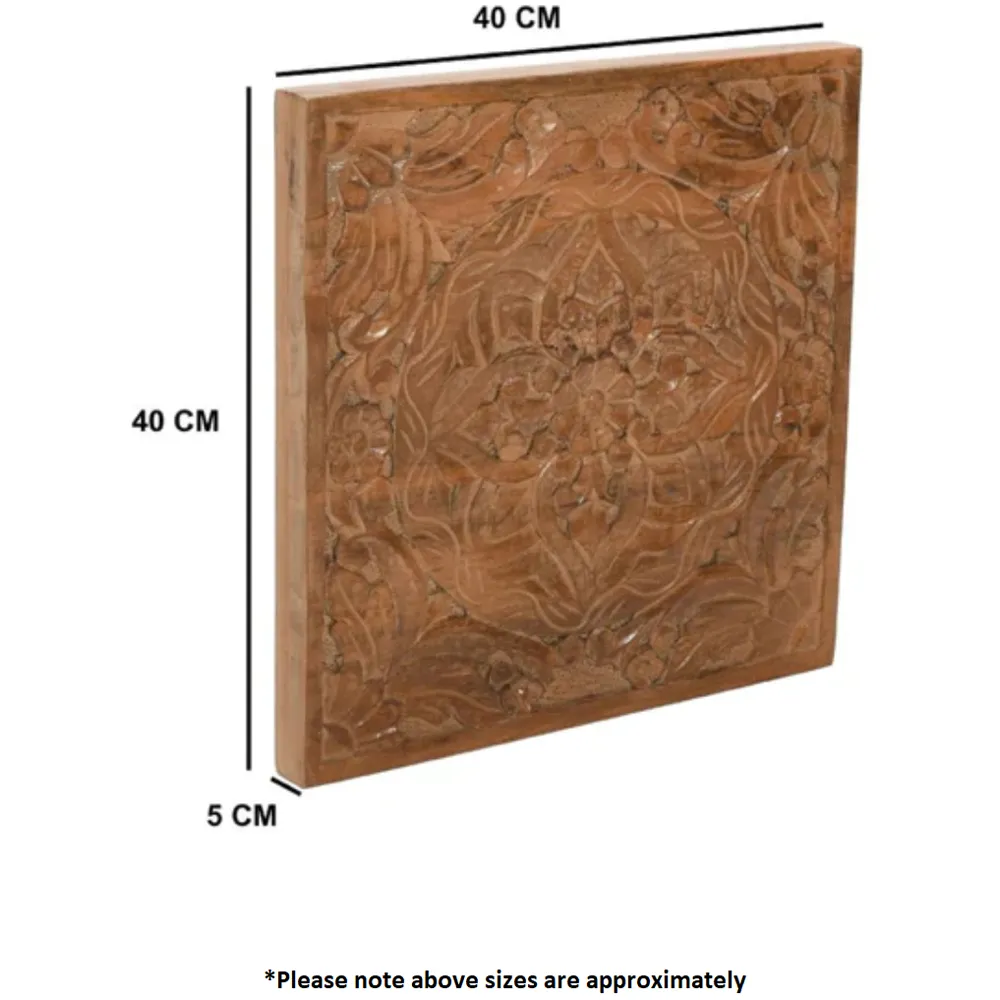 Adair Wall Art - Brown, Mango Wood