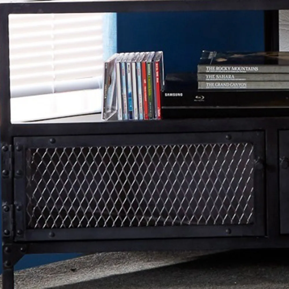 Akos 2 Door Corner TV Unit - Brown, Wood