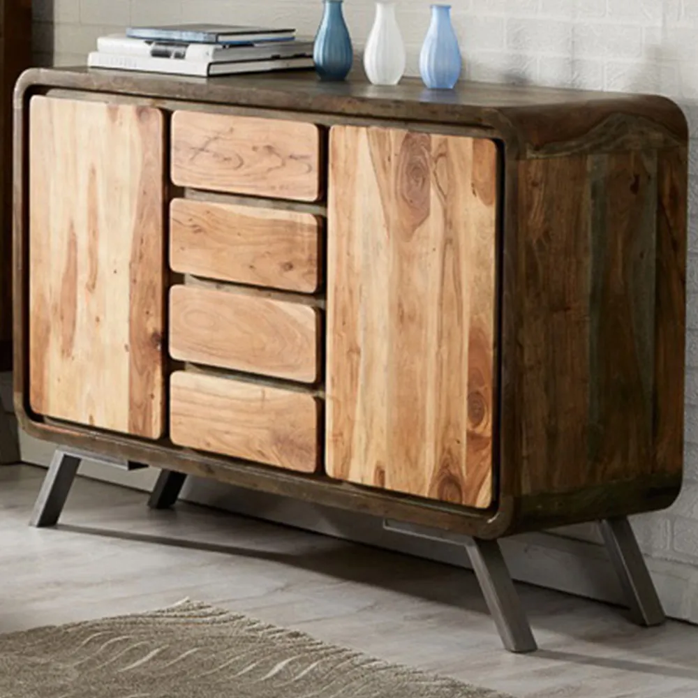 Aleiny 2 Door 4 Drawer Sideboard - Brown, Wood