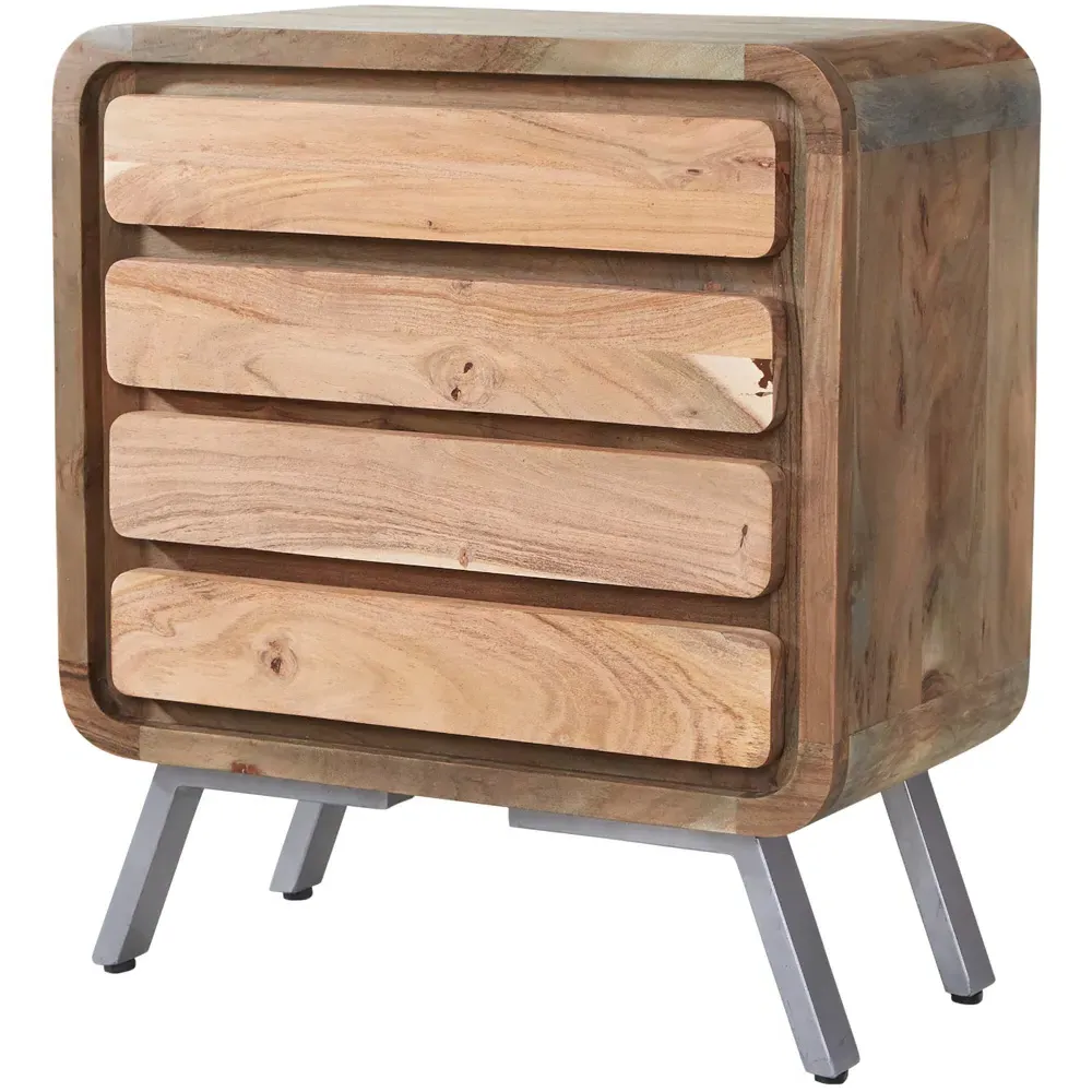 Aleiny 4 Drawer Wide Chest - Brown, Wood