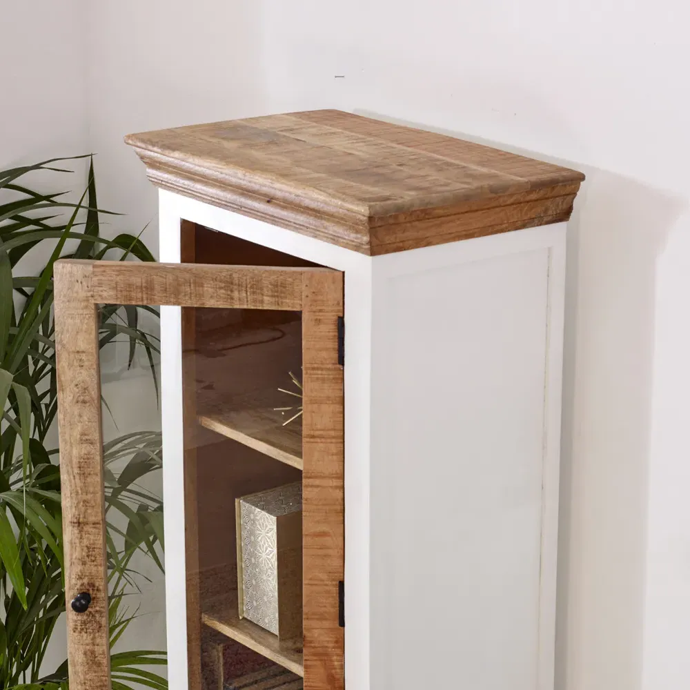 Alfie 2 Door Display Cabinet - Brown, Wood