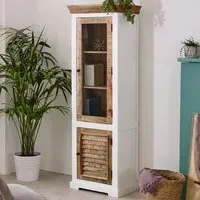 Alfie 2 Door Display Cabinet - Brown, Wood