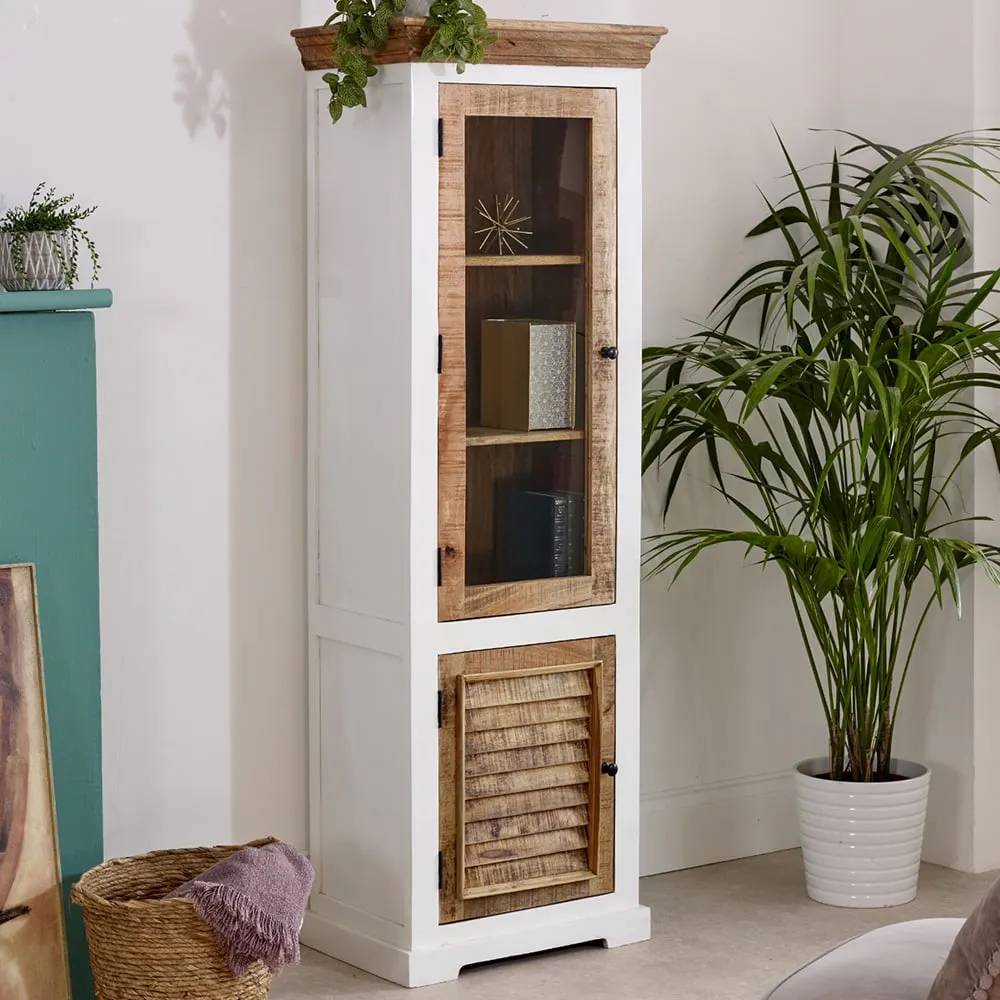 Alfie 2 Door Display Cabinet - Brown, Wood image