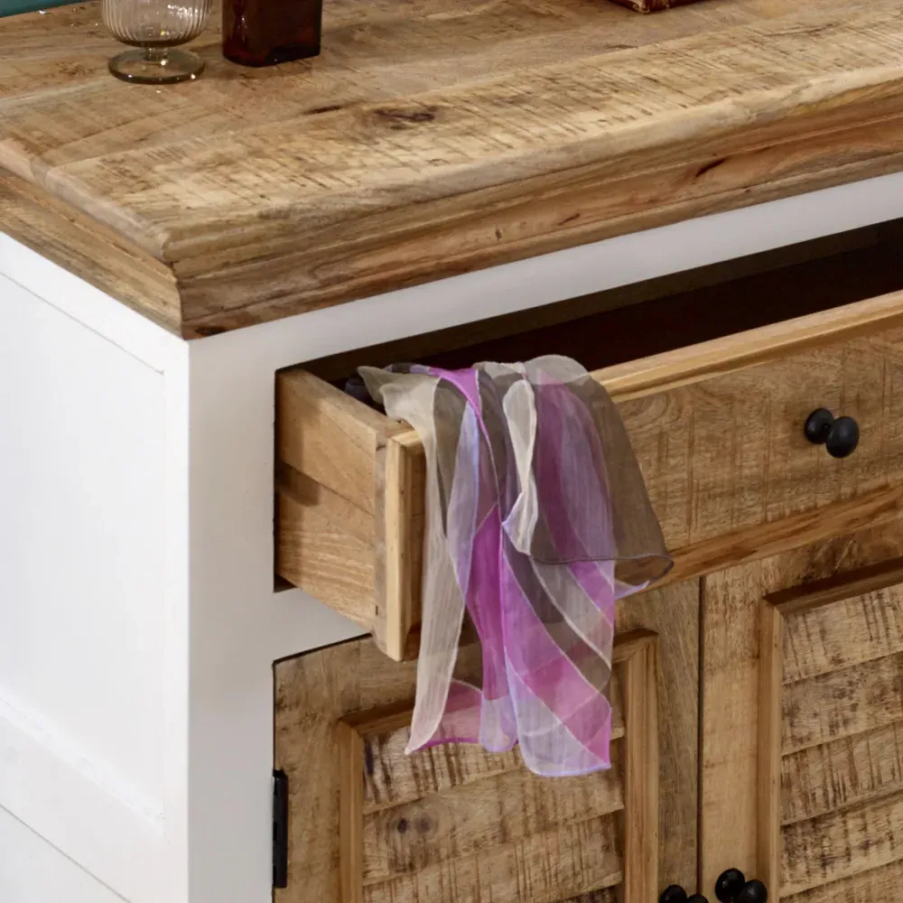 Alfie 2 Door Single Drawer Sideboard - Brown, Wood