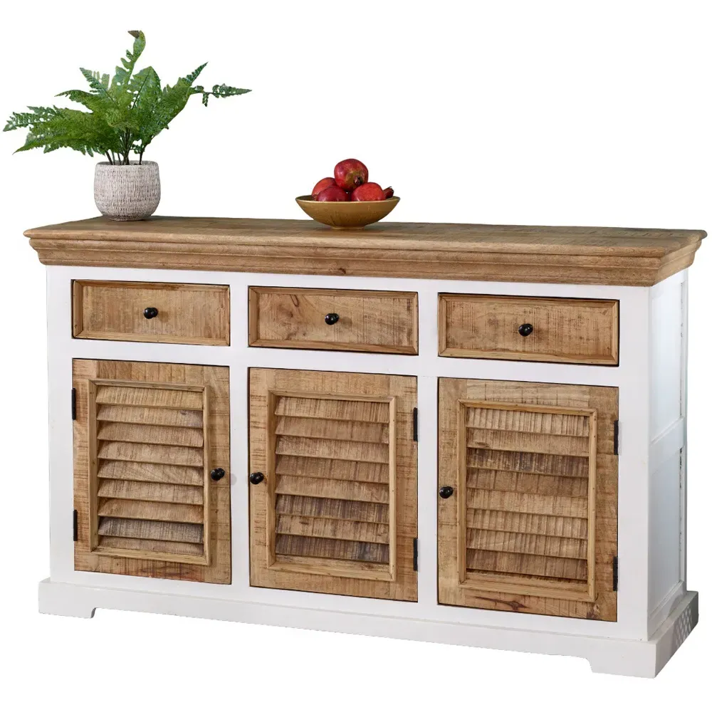 Alfie 3 Door 3 Drawer Sideboard - Brown, Wood