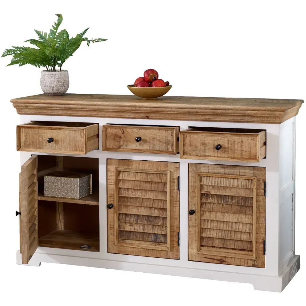 Alfie 3 Door 3 Drawer Sideboard - Brown, Wood