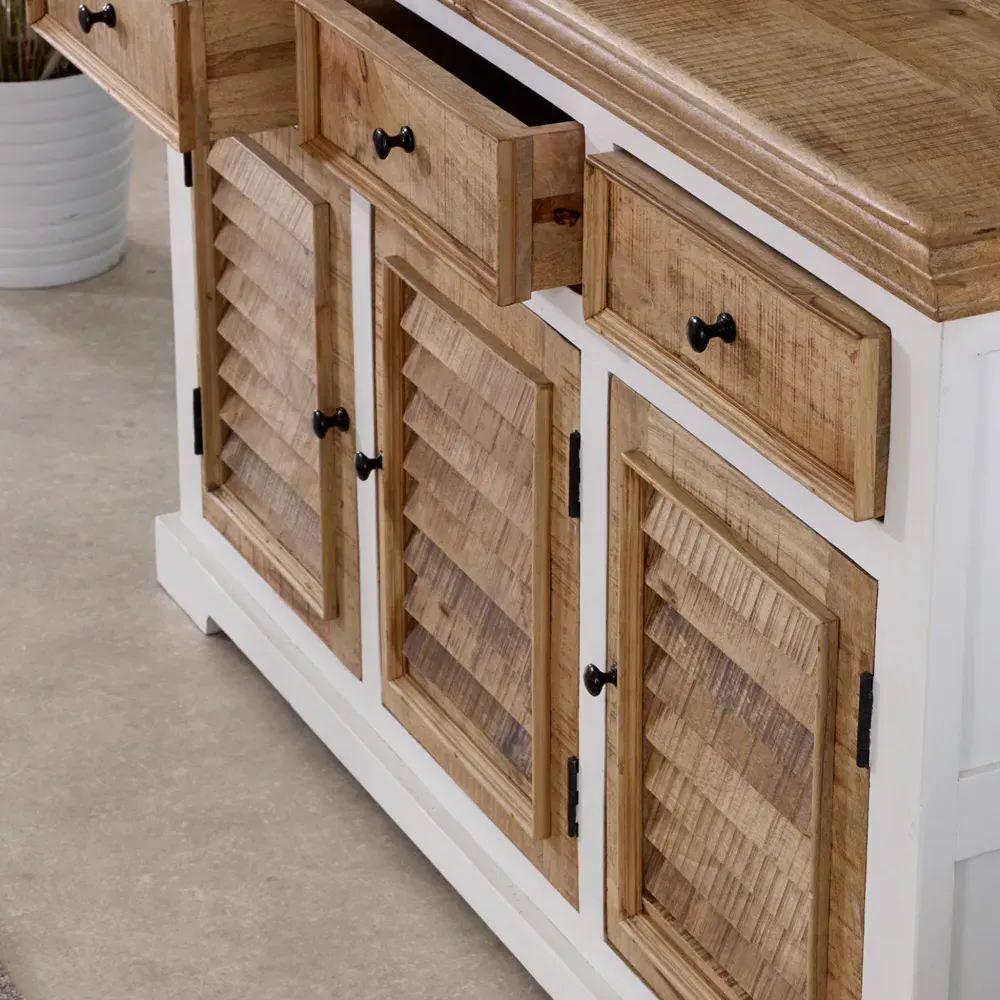 Alfie 3 Door 3 Drawer Sideboard - Brown, Wood