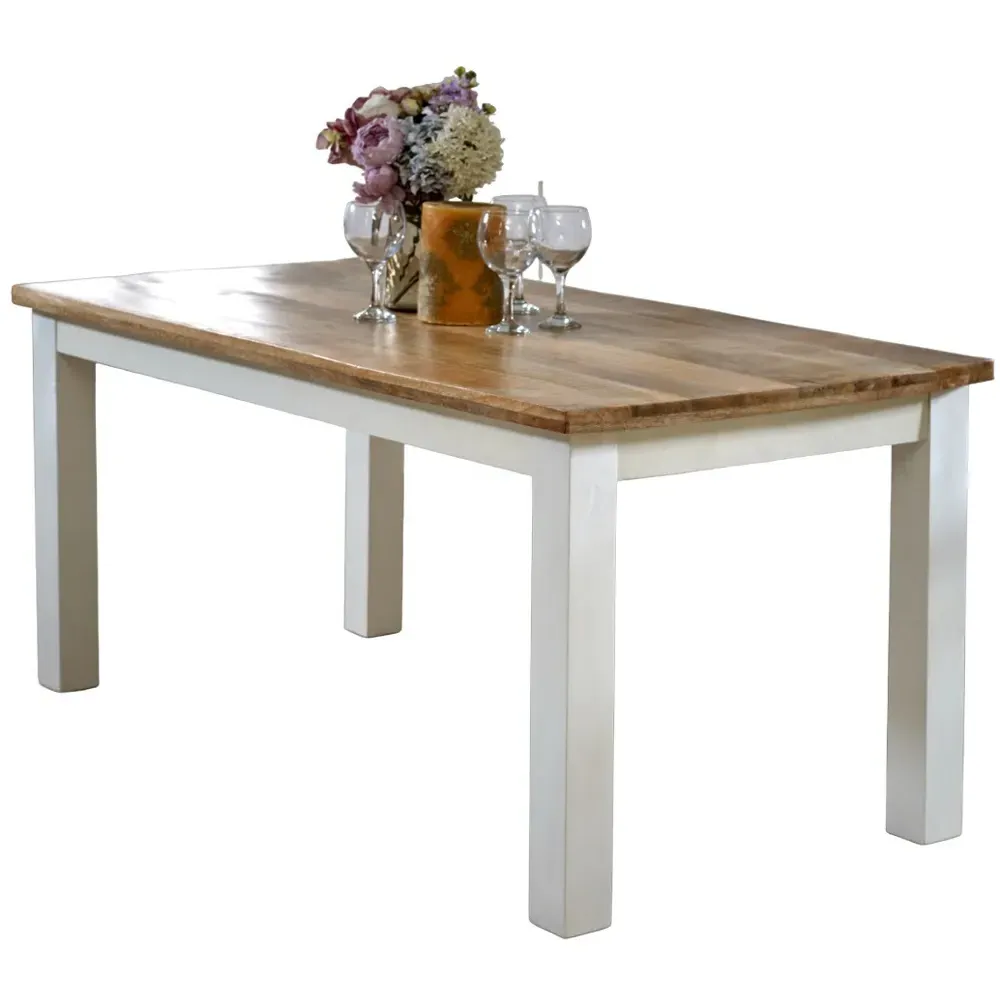 Alfie 6 Seater Dining Table - Brown, Mango Wood