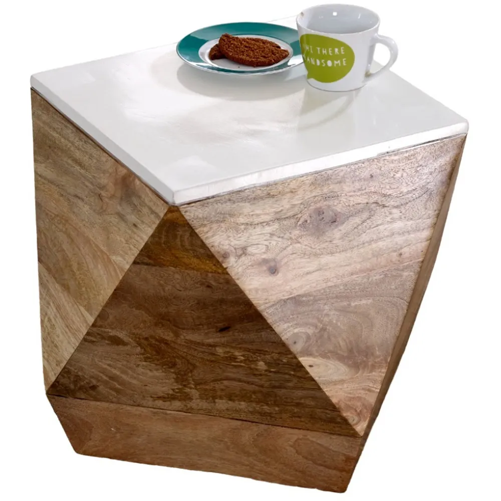 Alfie Side Table - Brown, Mango Wood