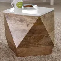 Alfie Side Table - Brown, Mango Wood