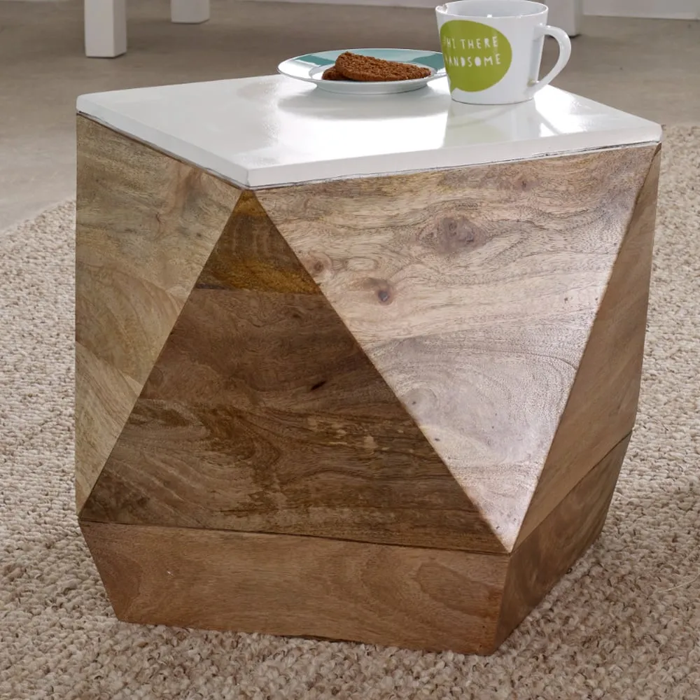 Alfie Side Table - Brown, Mango Wood