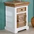 Alfie Single Door Bedside Cabinet with Drawer - Brown, Mango Wood
