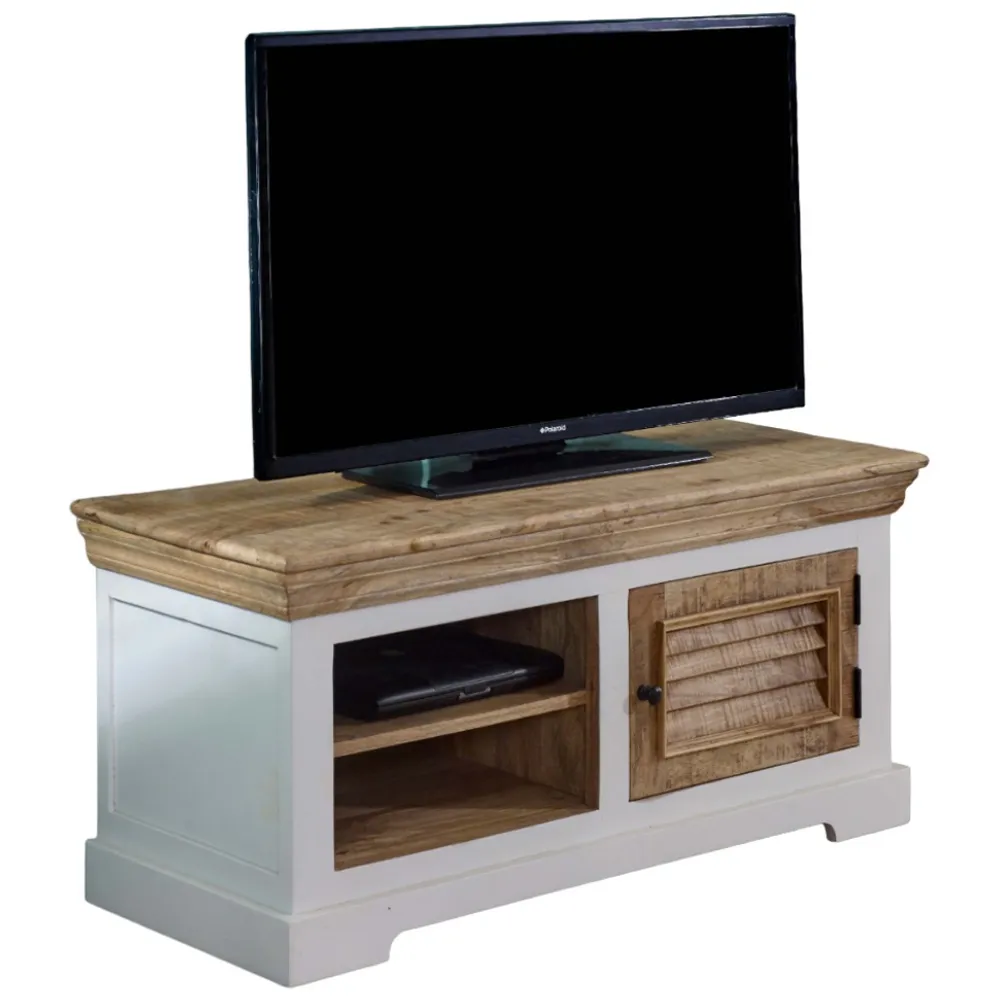 Alfie Single Door TV Unit with Storage - Brown, Wood