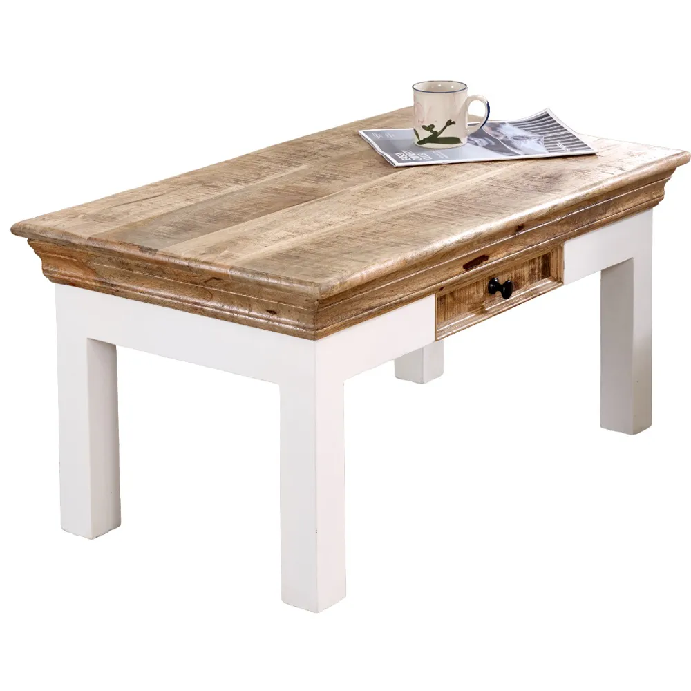 Alfie Single Drawer Coffee Table - Brown, Mango Wood