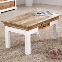 Alfie Single Drawer Coffee Table - Brown, Mango Wood