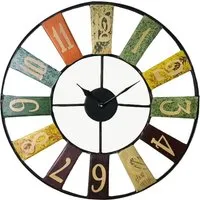 Archie Round Wall Clock - Brown, Metal