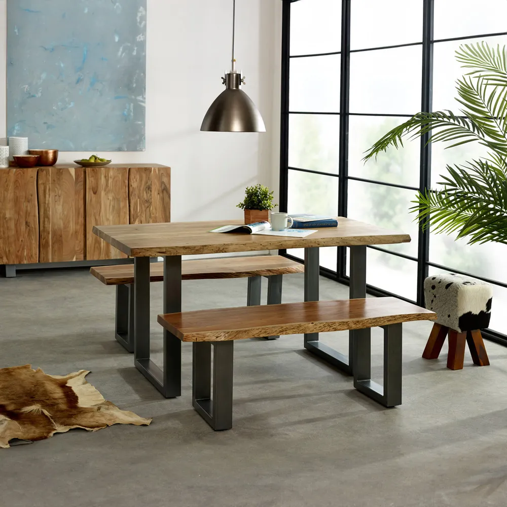 Barima 2-Seater Dining Bench - Brown, Wood