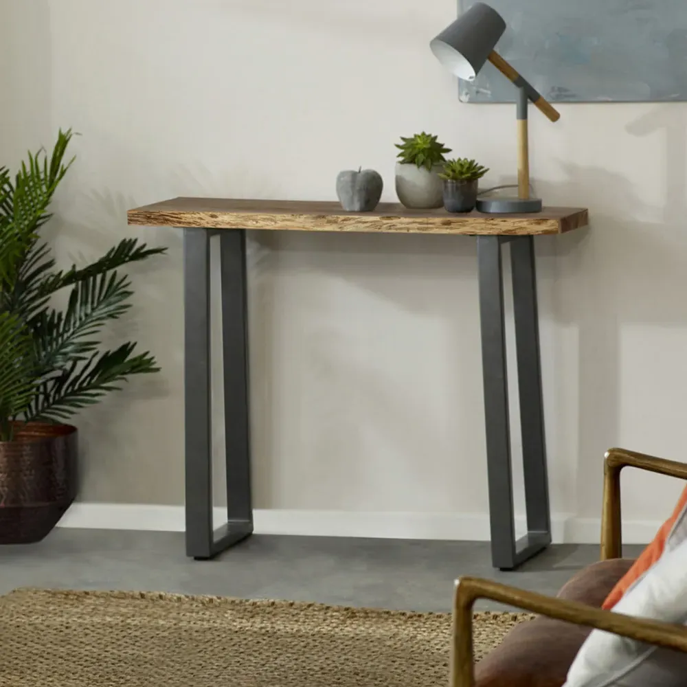 Barima Console Table - Brown, Wood