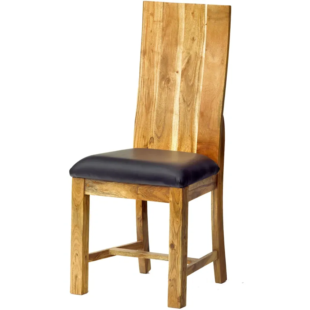 Barima Set of 2 Dining Chairs - Brown, Acacia Wood