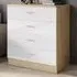 Brooklyn 4 Drawer Chest of Drawers - Oak and White
