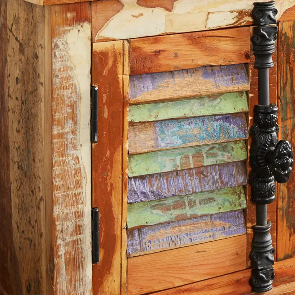 Camea 2 Door 2 Drawer TV Credenza with Shelves - Brown